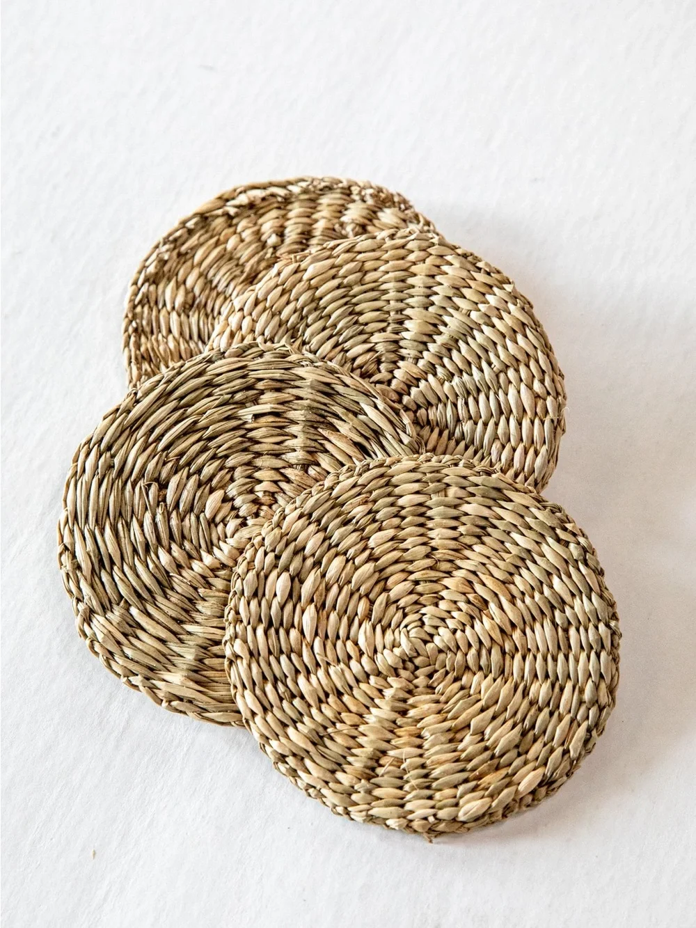 Natural Seagrass Round Coasters